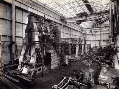 Yard No. 647, Baikal. Main Engines for the Ice-Breaking Train Ferry Steamer Baikal Being Assembled in the Erecting Shop by English Photographer